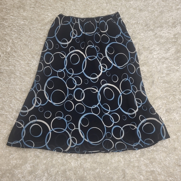 George Dresses & Skirts - George Women's Skirt, Black with Blue Circles, Size 4